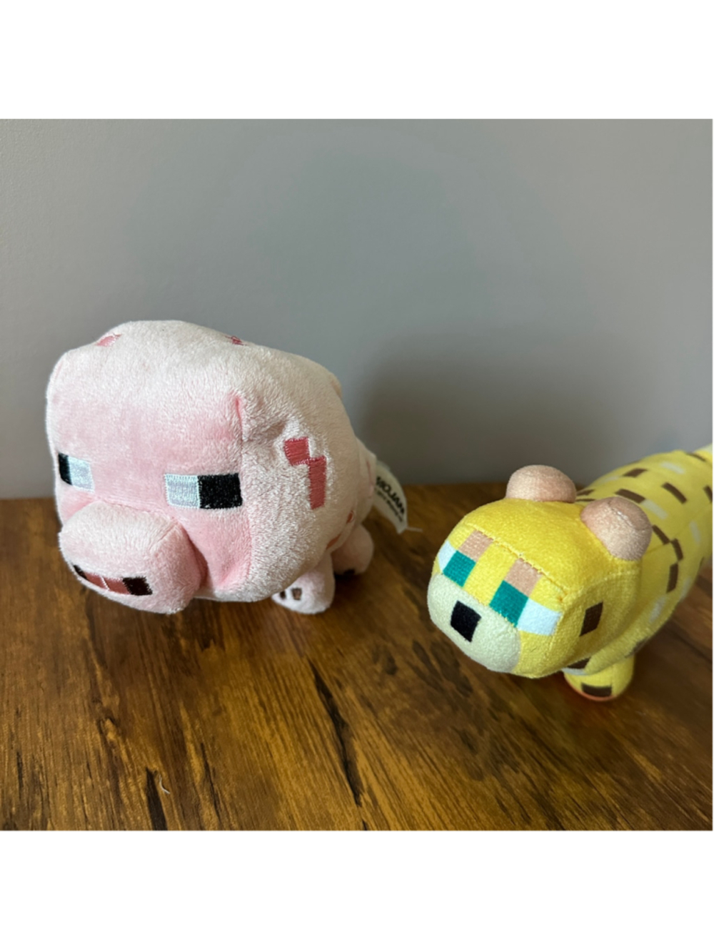 Mojang Minecraft Pig & Ocelot Plush Lot Stuffed Animals 2014